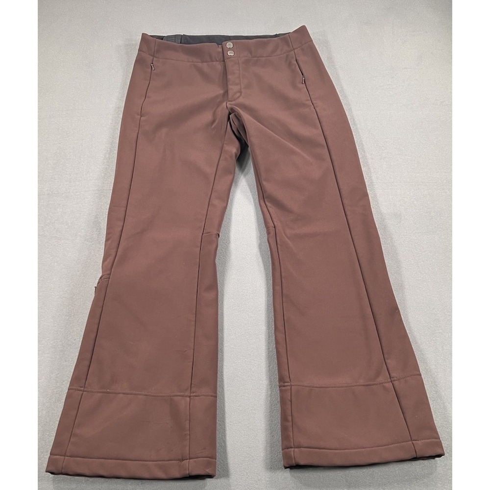 The North Face Women's Brown Softshell Snow Pants M Regular Bootcut Winter Ski - Picture 1 of 16